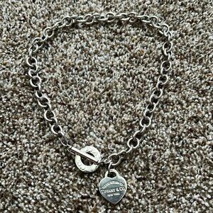 Tiffany Heart Tag Toggle Necklace